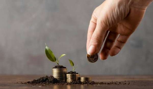 front-view-hand-adding-coins-stack-covered-dirt-plants_23-2148803906